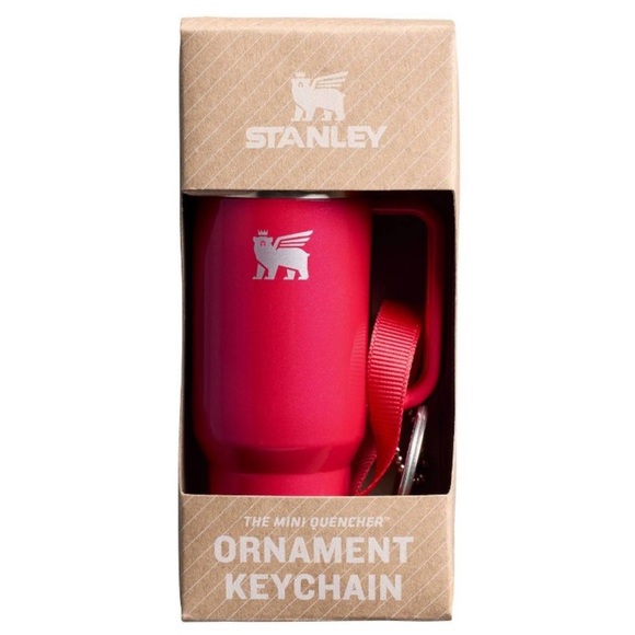 STANLEY x  E.L.F MINI QUENCHER ORNAMENT KEYCHAIN RED DELICIOUS NIB Limited edit - Picture 8 of 9